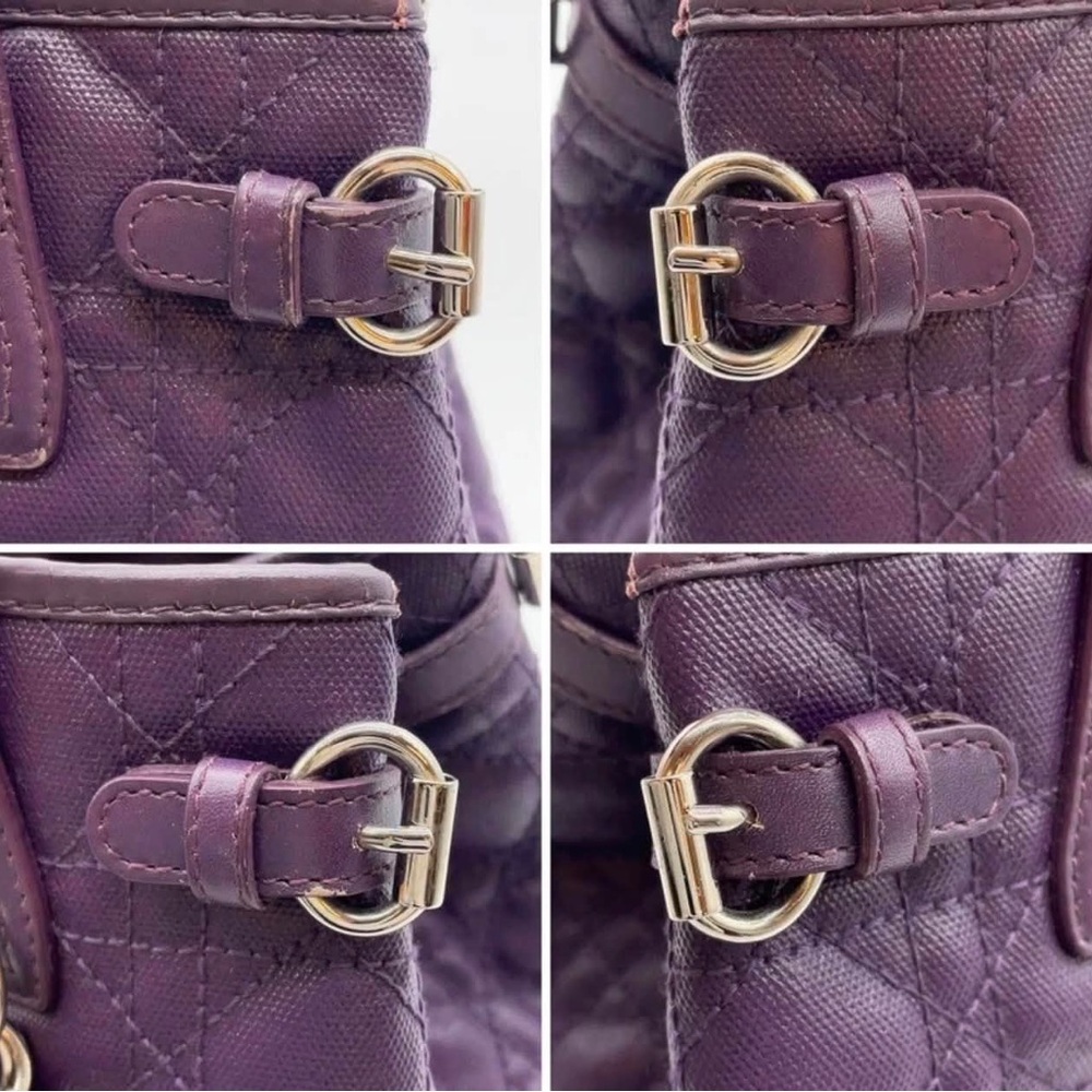 ❌SOLD❌Christian Dior Panarea Cannage Purple Tote Bag with Charm - Picture 11 of 15